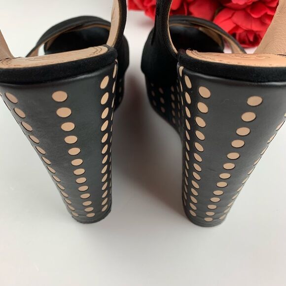 Tory burch black polkadot wedges - Picture 5 of 5